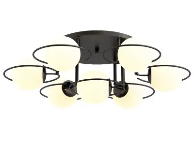 st-luce-galio-sl418-402-07 six light ceiling fixture with gla... 3D model