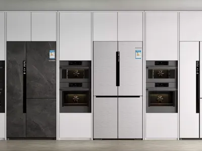 Fridge-freezer Bosch KAF96P90TI 3D model