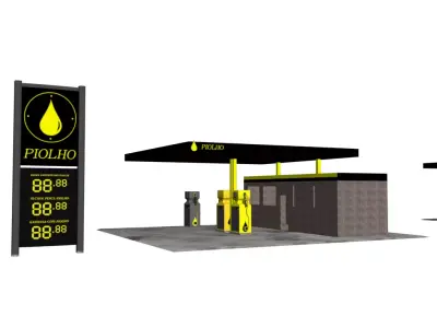 Postos de Combustiveis Piolho Versao 01 3D model