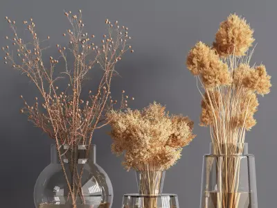 Collaction Plants Bouquet 03 3D model