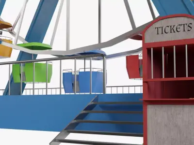 Ferris Wheel -  Low-poly 3D model