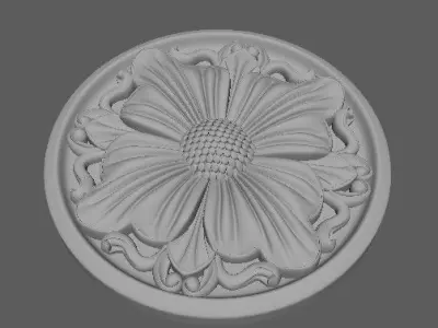 rosette flower 3D model 35