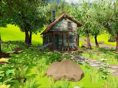 House In Forest 3D model