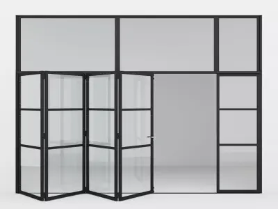 Aluminium door 11 3D model