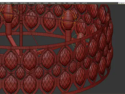 Z Lite 6010 30MB Dealey 8 Light Chandelier Low-poly 3D model