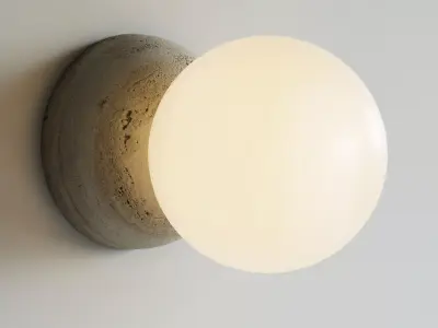 davidpompa Fiorito rock Origo white wall light scene Low-poly 3D model