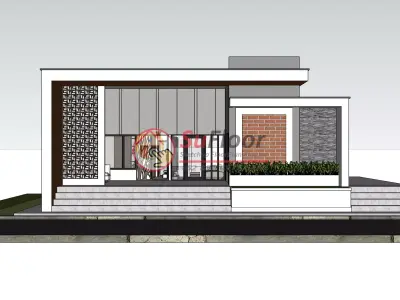 House 13x8m code 564 - Sketchup 3D model 3D model 3D model