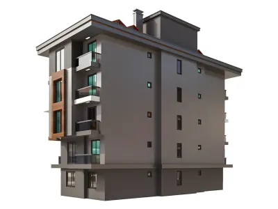 Modern Residential Building 05 3D model