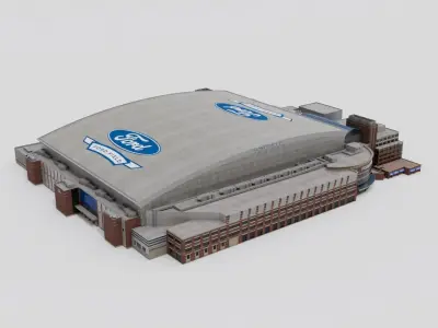 Ford Field Stadium 3D model