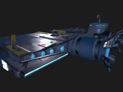 Pirate Rebel Spaceship Low-poly 3D model