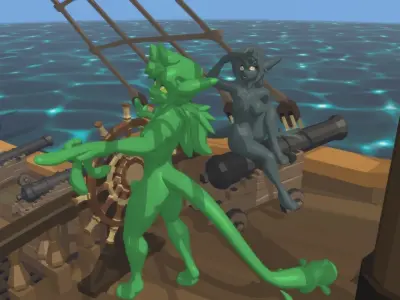 Acheron Slime Nude Low-poly 3D model