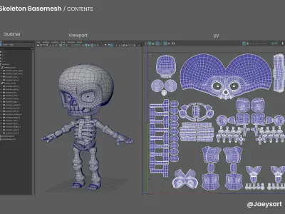 Skeleton Basemesh  3D model