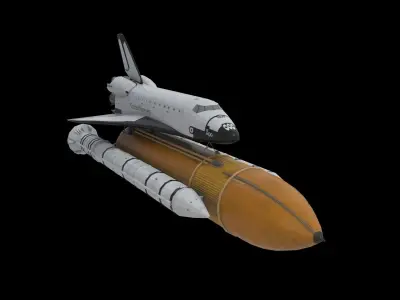 Space Shuttle  Low-poly 3D model