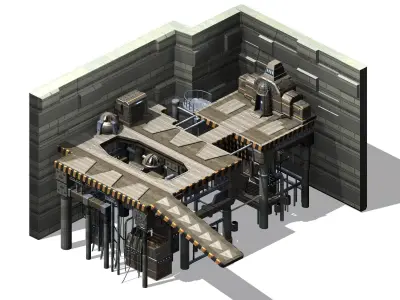 Spaceship - Assembly Room 01 3D model