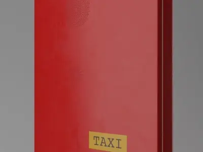 SOS info box Low-poly 3D model