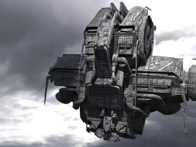 Prometheus Ship architecture Ruin 3D model