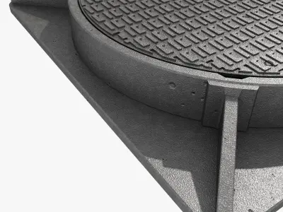 cast iron hatch 4 3D model