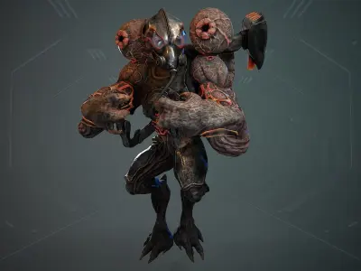 Biochemical Monster 07 Low-poly 3D model