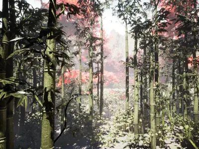 Japanese Plants 17 Assets Low-poly 3D model