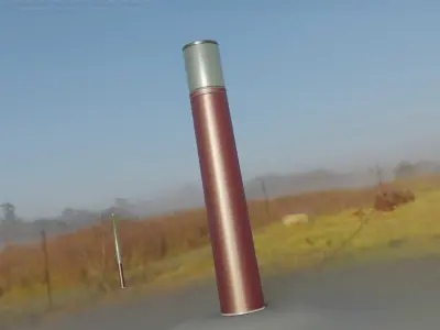 Dark Red Light-Column -27- Street-Light 9 Low-poly 3D model