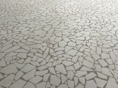 Floor Mosaic Crackle Milk Ceramics 04 Texture