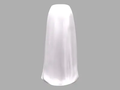 Long Gown Skirt Low-poly 3D model