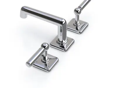 Waterworks Ludlow Faucet with Lever Handles 3D model