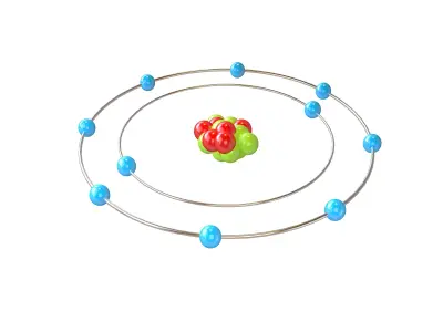 Neon Chemical Element v1 002 Low-poly 3D model