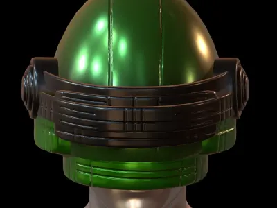 Gas mask helmet 3d model plastic scifi Low-poly  Low-poly 3D model
