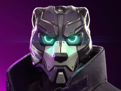 EVO BEAR - cosplay sci-fi mask - DIGITAL STL FILE FOR 3DPRINTING 3D print model