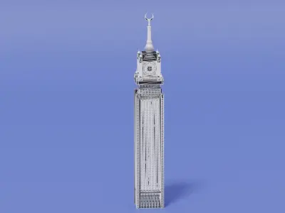 Abraj Al Bait Tower Mecca Saudi Arabia 3D model