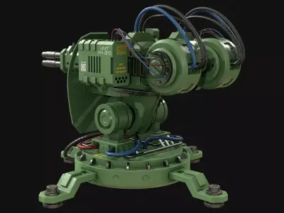 Turret Concept-2-Green 3D model
