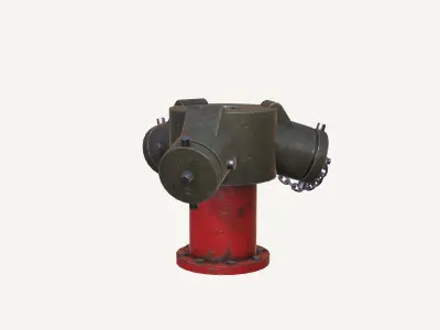 Water Hydrant Low-poly 3D model