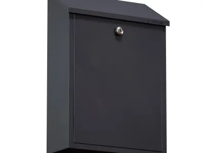 Black Metal Mailbox 3D model