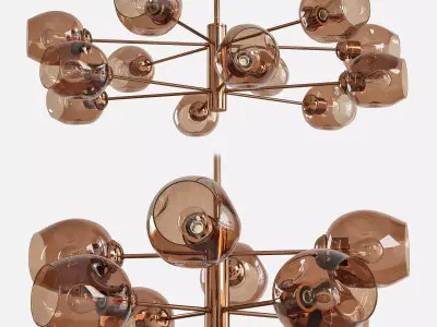 CLUSTER CHANDELIER Low-poly 3D model