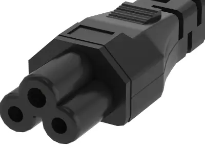 IEC 320 C6 Male 3D model