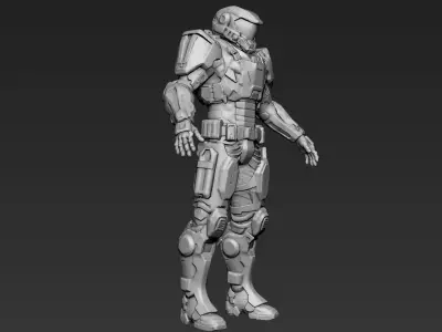 Sci-Fi Military Armour Basemesh 005 3D model