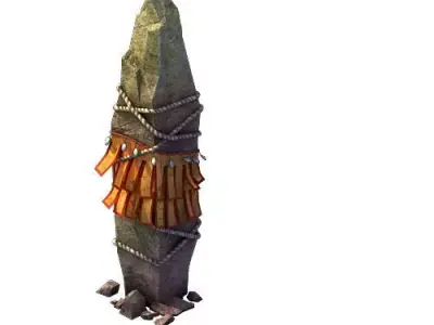 Game model - tied spiritual column 3D model