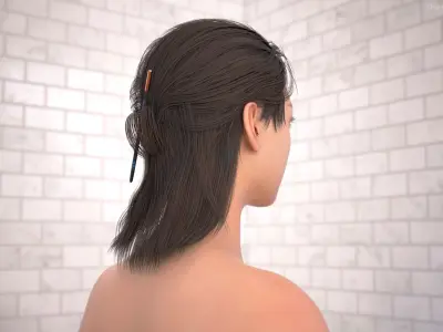 Head Skin and Anatomy Asian Female 