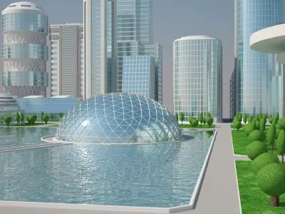 Futuristic City 2 3D model