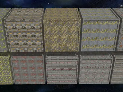 20 Seamless Sci-fi Panels - Painted Texture