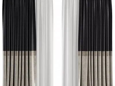 Curtain Set M8 3D model