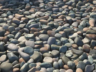 Large multi coloured pebbles stones texture Texture