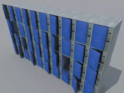 Metal storage Low-poly 3D model