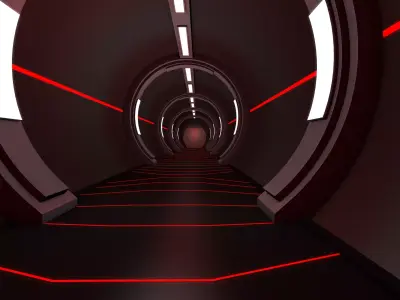 Sci fi Tunnel 3D model 49