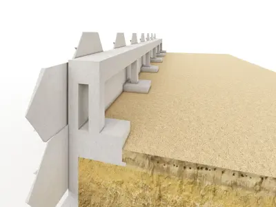 Wall Cross Section Insulation-Park wall detail-5 3D model