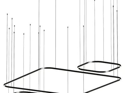 Square Pendant Light 3D model