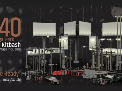 140 street kitbash 3D model