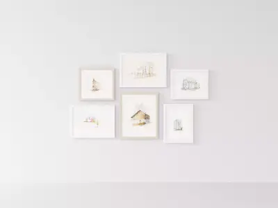 Picture Frames Sketch Color 3D model