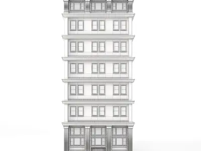 Tenement Building Low-poly 3D model